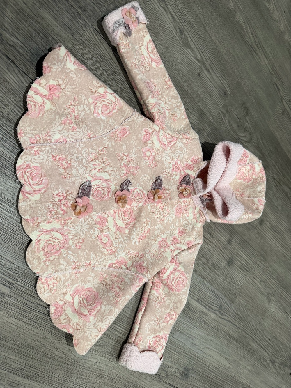 Kate Mack Light Pink Sherpa Hooded Jacket